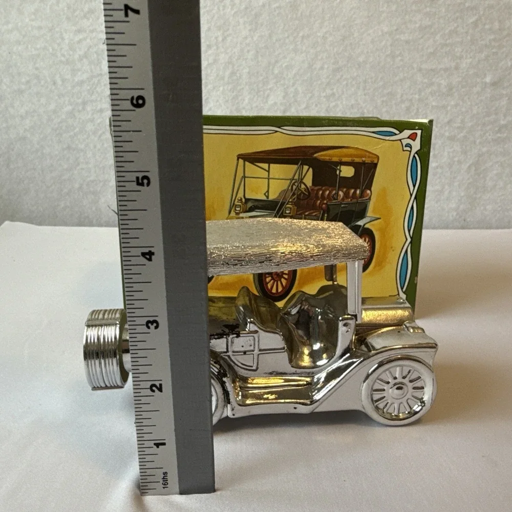 Vintage Avon Touring T Aftershave Bottle Decanter Car Silver Full 6oz With Box